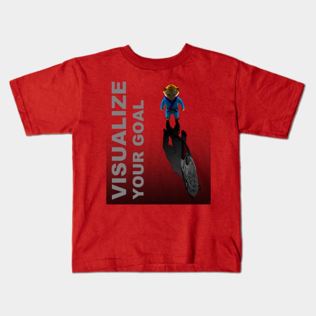 Visualize your goal martial arts inspiration shirt Kids T-Shirt by eokakoart